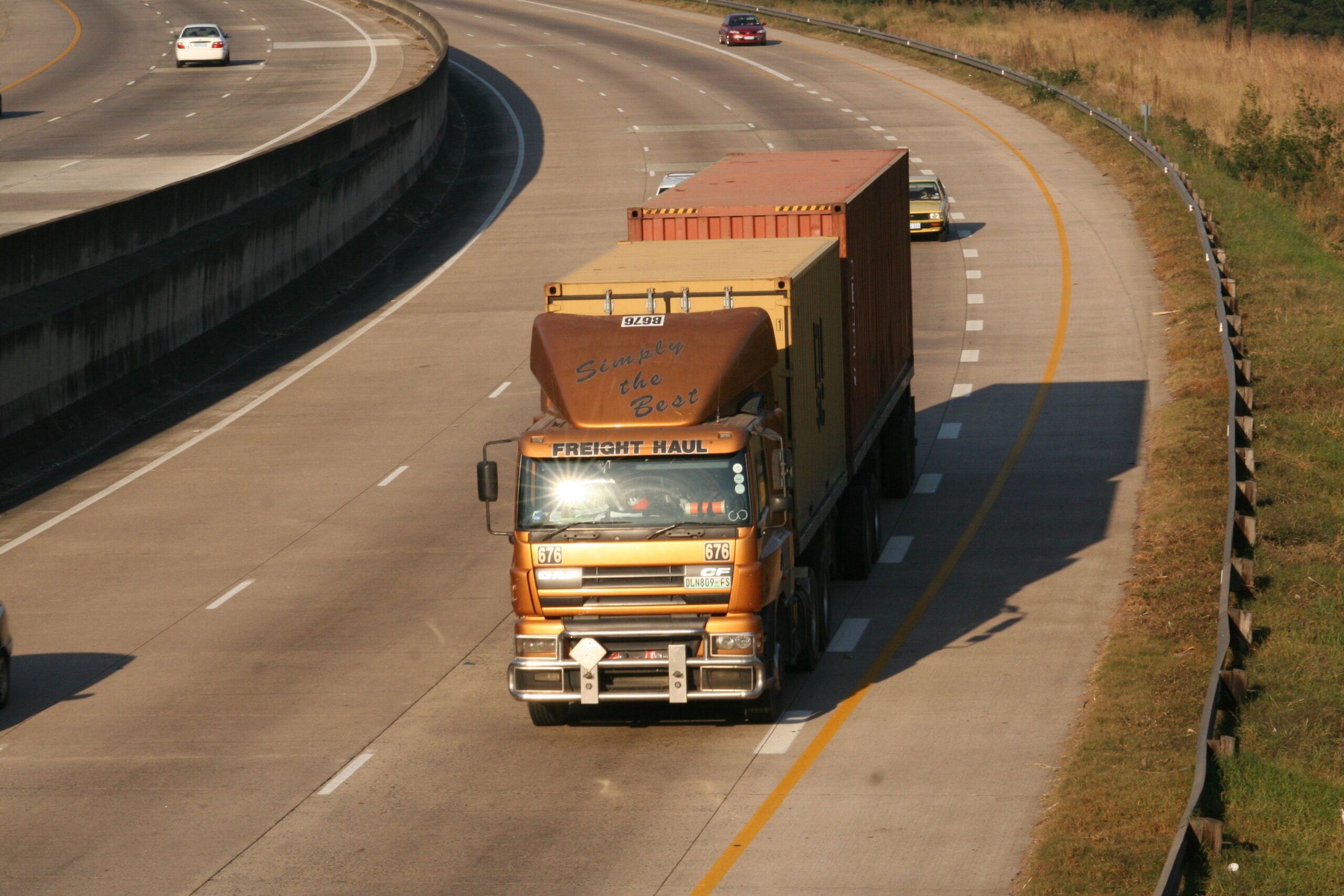 Custom freight solutions - truck on highway